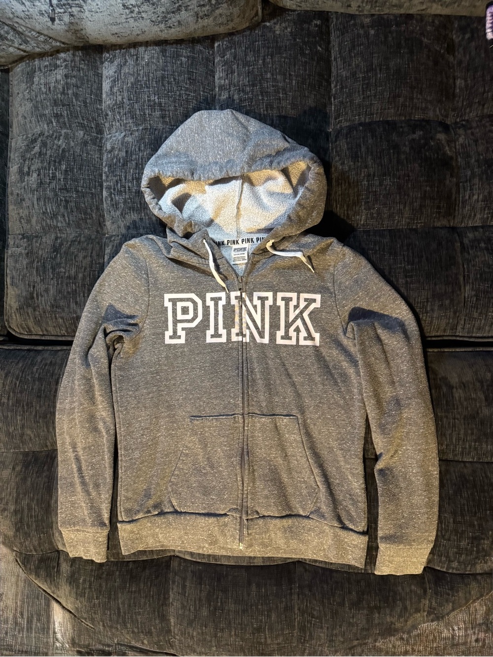 Victoria's Secret PINK Gray Zip-Up Hoodie Women’s